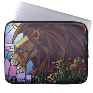 King Lion en Cubs Laptop Sleeve