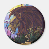 King Lion en Cubs Magneet (Voorkant)
