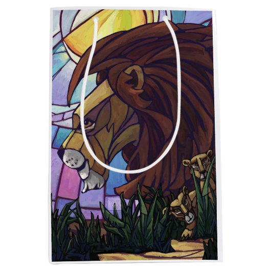 King Lion en Cubs Medium Cadeauzakje (Voorkant)