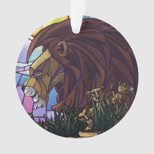 King Lion en Cubs Ornament (voorkant)