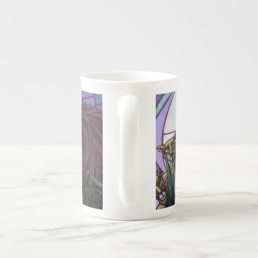 King Lion en Cubs Porselein Kop (Achterkant)