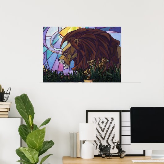 King Lion en Cubs Poster (Thuiskantoor)