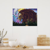 King Lion en Cubs Poster (Keuken)