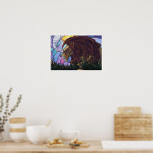 King Lion en Cubs Poster (Keuken)