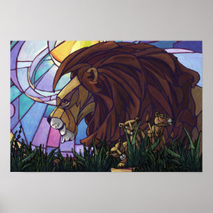 King Lion en Cubs Poster