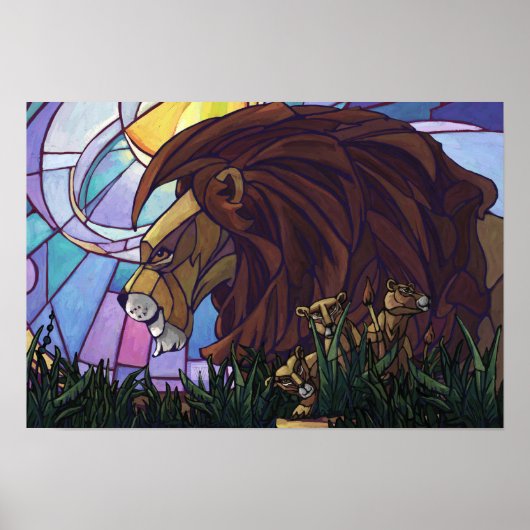 King Lion en Cubs Poster (Voorkant)