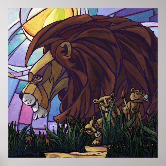 King Lion en Cubs Poster (Voorkant)