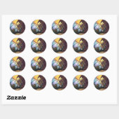 King Lion en Cubs Ronde Sticker (Vel)