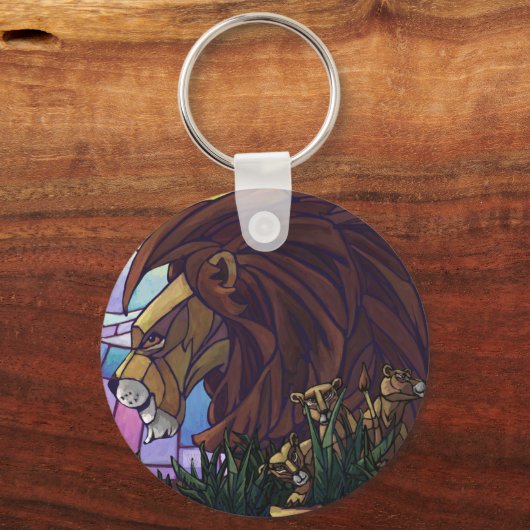 King Lion en Cubs Sleutelhanger (Voorkant)
