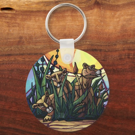 King Lion en Cubs Sleutelhanger (Voorkant)