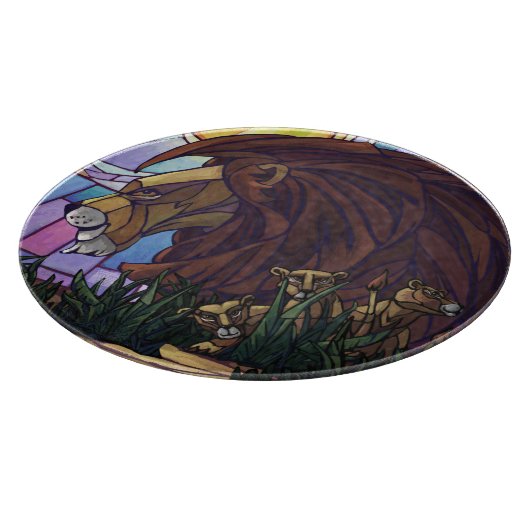 King Lion en Cubs Snijplank (Hoek)