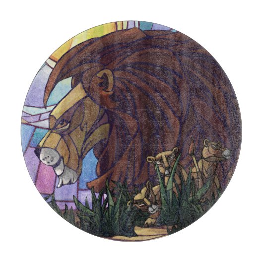 King Lion en Cubs Snijplank (Voorkant)