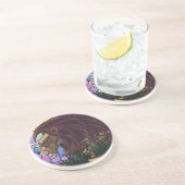 King Lion en Cubs Zandsteen Onderzetter (Zijkant)