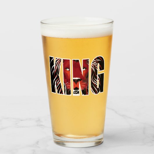 King Lion Face Glas (Voorkant gevuld)