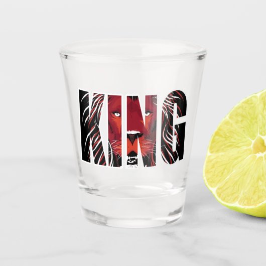 King Lion Face Shot Glas (Voorkant)