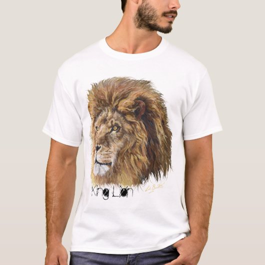 King Lion (Heart) T-Shirt, Man T-shirt (Voorkant)
