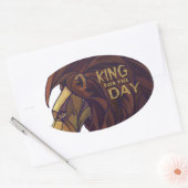 King Lion, Koning voor de Dag Ovale Sticker (Envelop)