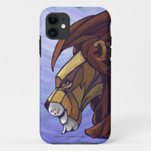 King Lion op Paars Case-Mate iPhone Case