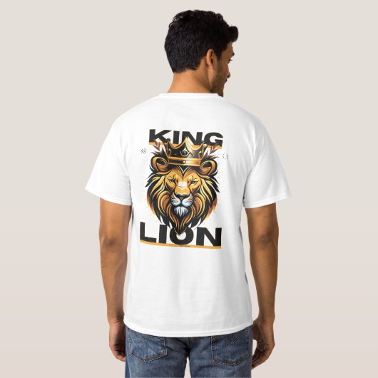 King Lion T-Shirt: Bold Style voor de dapperen T-shirt (Achterkant volledig)