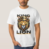 King Lion T-Shirt: Bold Style voor de dapperen T-shirt (Voorkant)