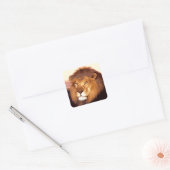 King Lion Vierkante Sticker (Envelop)