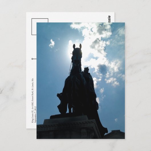 King Louis IX, Art Hill, Forest Park, Verenigd Kon Briefkaart (Voorkant / Achterkant)