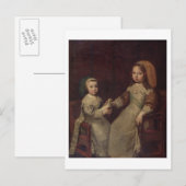 King Louis XIV (1638-1715) als kind met Philipp Briefkaart (Voorkant / Achterkant)