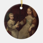 King Louis XIV (1638-1715) als kind met Philipp Keramisch Ornament (Voorkant)