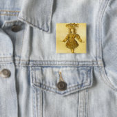 King Louis XIV of France Vierkante Button 5,1 Cm (In situ)