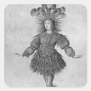 King Louis XIV of France Vierkante Sticker