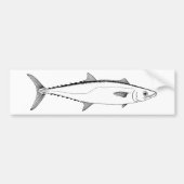 King Mackerel Line Art Bumpersticker (Voorkant)