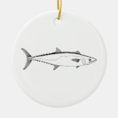 King Mackerel Line Art Keramisch Ornament (Voorkant)