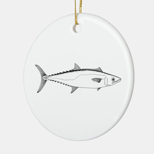 King Mackerel Line Art Keramisch Ornament (Links)