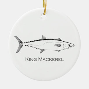 King Mackerel Logo Keramisch Ornament