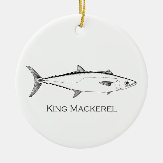 King Mackerel Logo Keramisch Ornament (Voorkant)