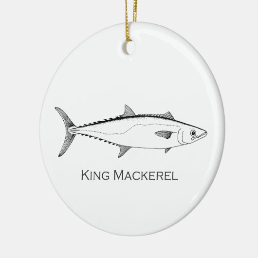 King Mackerel Logo Keramisch Ornament (Links)