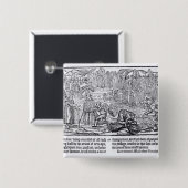 King Malcolm of Scotland Vierkante Button 5,1 Cm (Voorkant /achterkant)