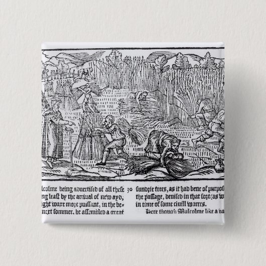 King Malcolm of Scotland Vierkante Button 5,1 Cm (Voorkant)