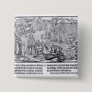 King Malcolm of Scotland Vierkante Button 5,1 Cm