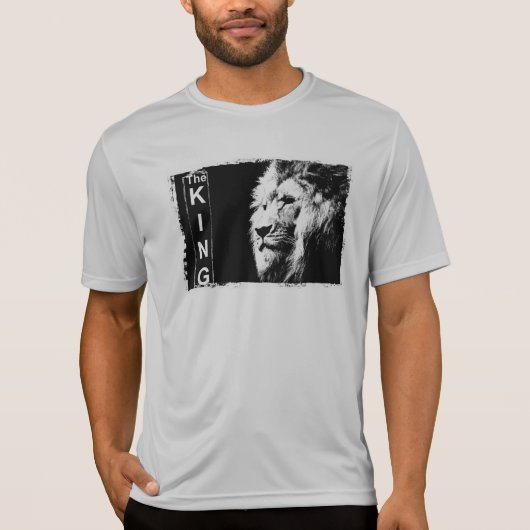 King Mannen Sport-Tek Concurrent Silver Sjabloon T-shirt (Voorkant)