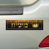 King Mashiach Gold Cosmic Licht Messianic Bumpersticker (Op auto)