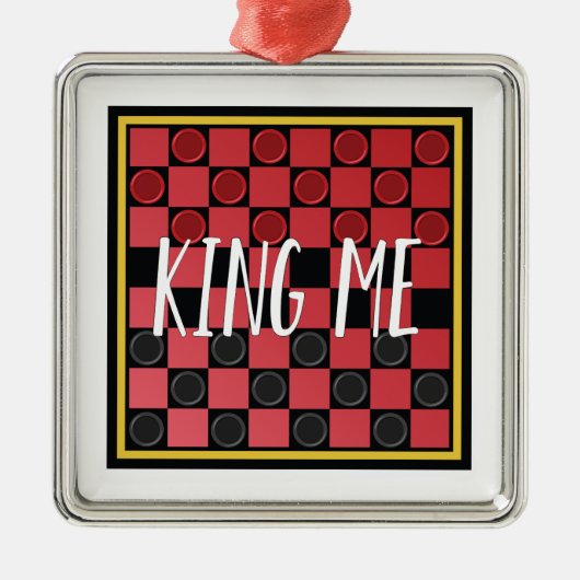 King Me Metalen Ornament (Voorkant)