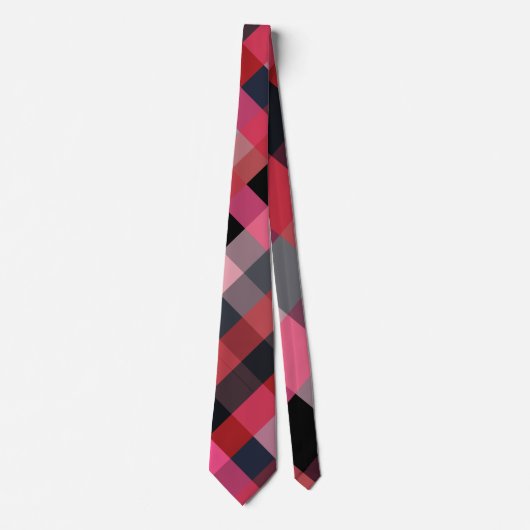 King Me Plaid Necktie Stropdas (Voorkant)