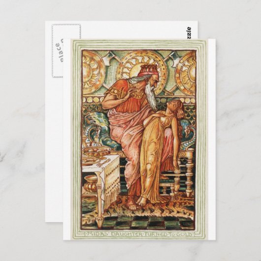 King Midas Golden Touch Briefkaart (Voorkant / Achterkant)