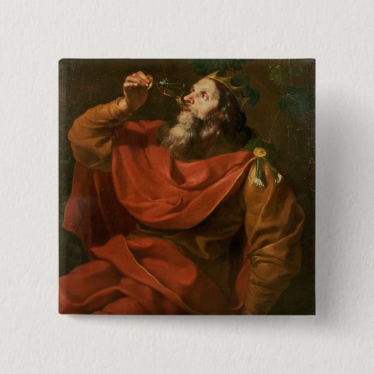 King Midas Vierkante Button 5,1 Cm (Voorkant)