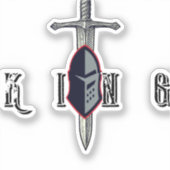 King Mindset Warrior Chef Sticker – Leid Strijd (Voorkant)