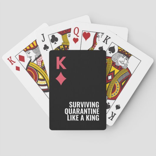 King Minimal Bold Surviving Quarantine Games Pokerkaarten (Achterkant)