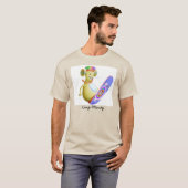 King Monty op Schaats Board T-shirt (Voorkant volledig)