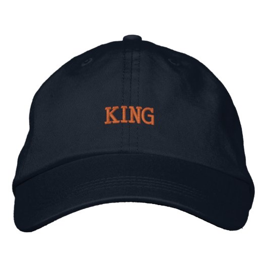 KING Naam Geborduurde Petten Geborduurde Visor (Voorkant)