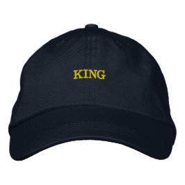 KING naam Gedrukte Handige Haaraccessoires-Hoed Geborduurde Pet